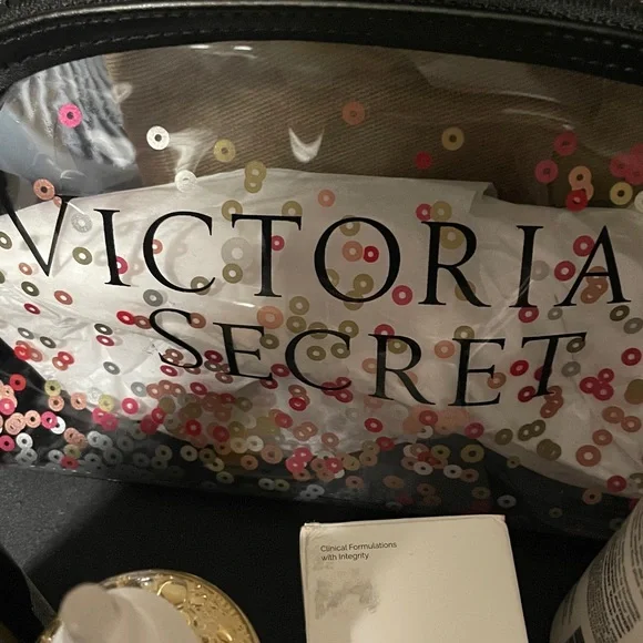 Victoria's Secret Sequin Bag with Skincare and skin and hair care - Picture 8 of 9